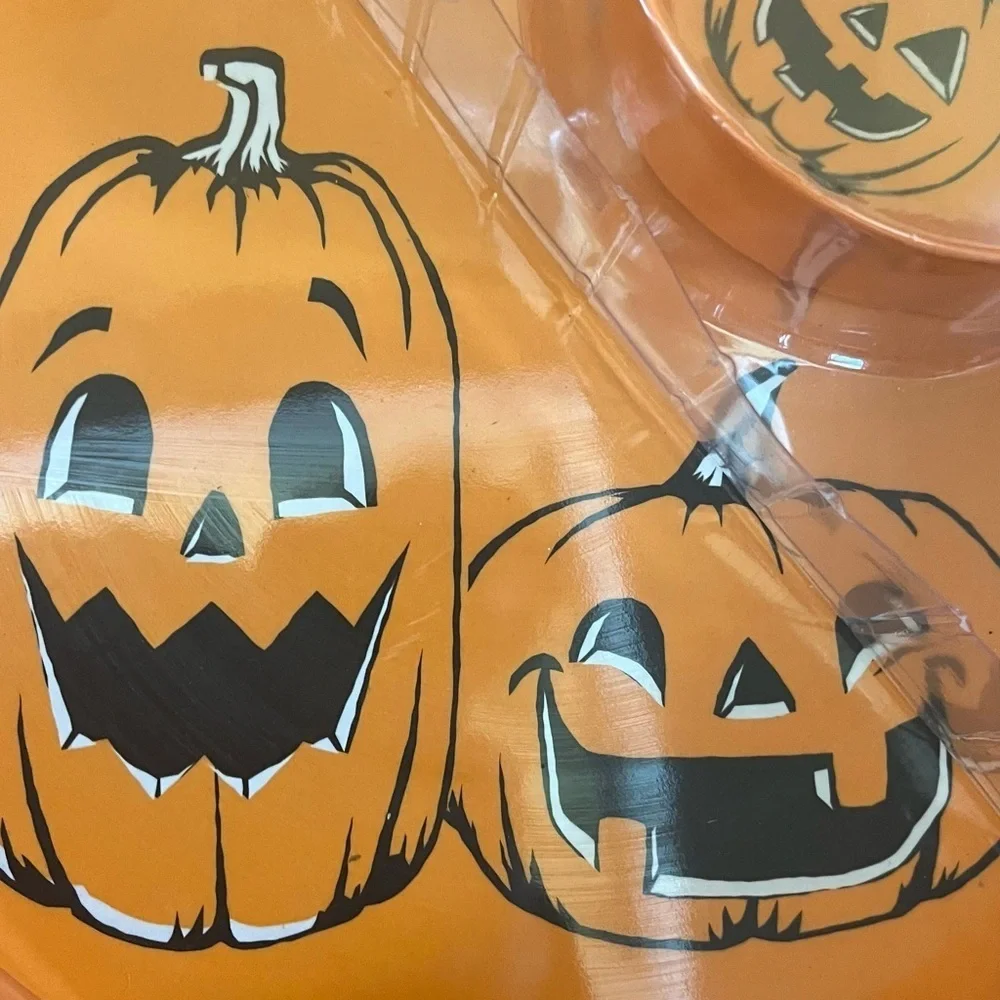 NWT Halloween chip & dip bowl jack o lantern